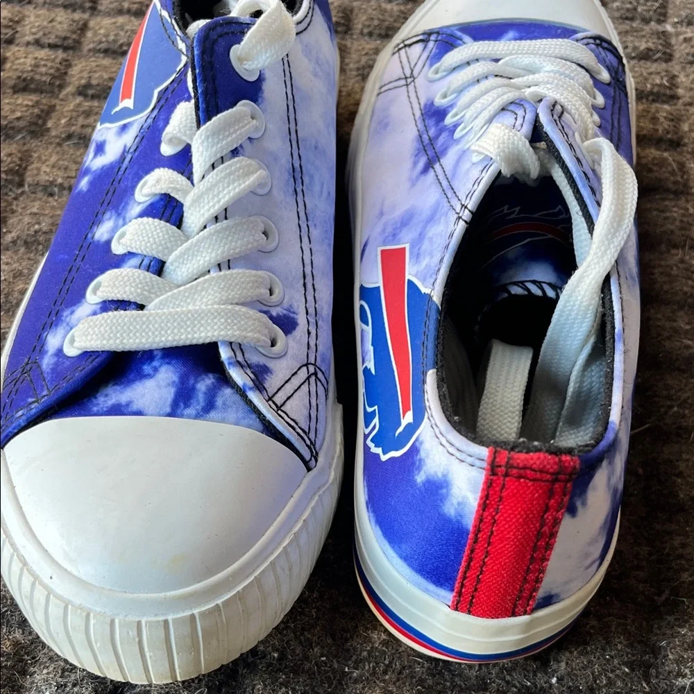 Buffalo Bills Blue and White Low-Top Sneakers - Picture 4 of 5